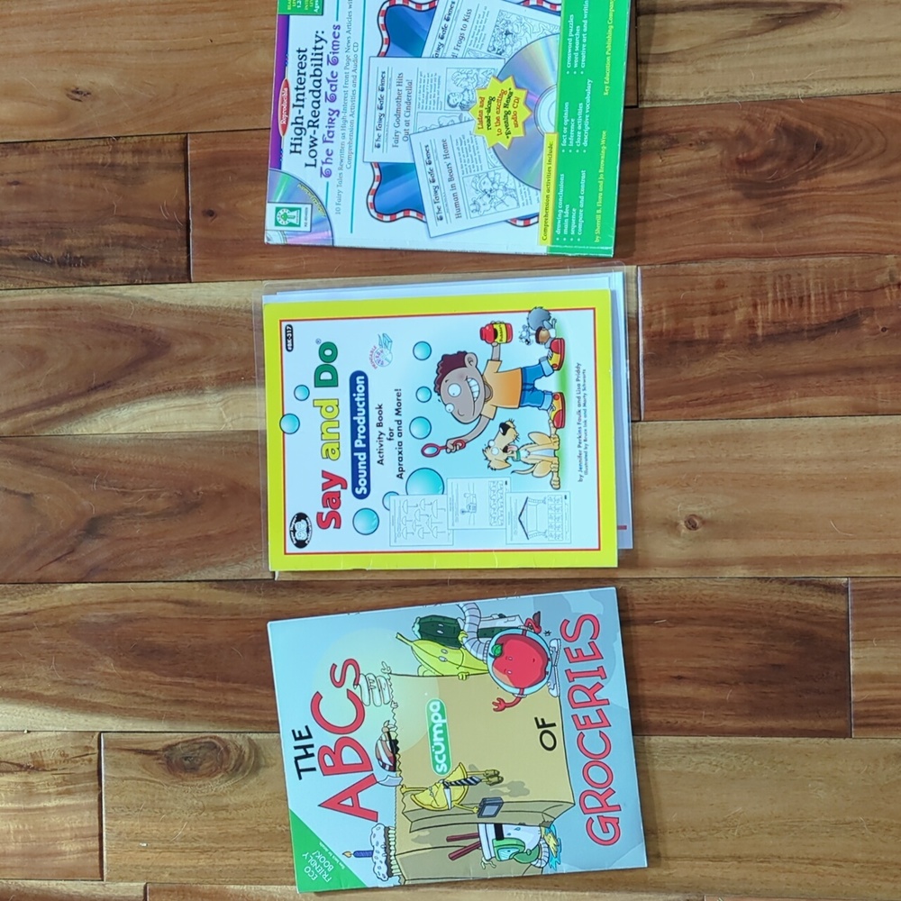 Children's Work books speech and language supplies